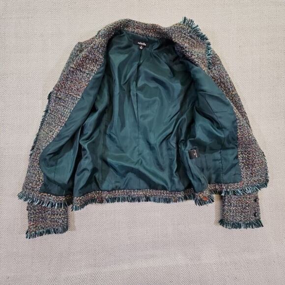 Rafaella Women's Size 8 Wool Blend Long Sleeve 3 Buttons Up Blazer Jacket Chunky - Picture 13 of 16